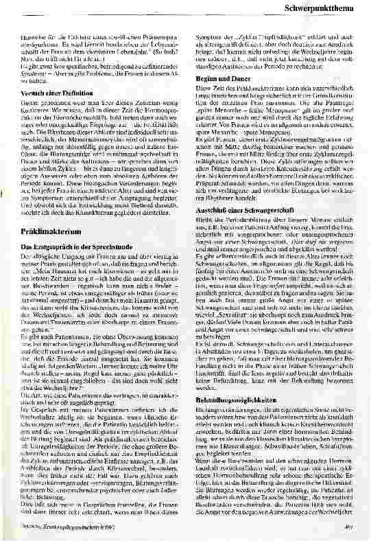 Vorschauseite 2: Das Klimaterium - die Wechseljahre Probleme und Behandlungsmöglichkeiten