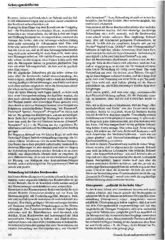 Vorschauseite 5: Das Klimaterium - die Wechseljahre Probleme und Behandlungsmöglichkeiten