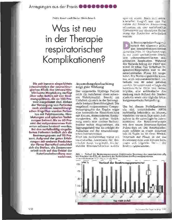 Vorschauseite 1: Was ist neu in der Therapie respiratorischer Komplikationen?