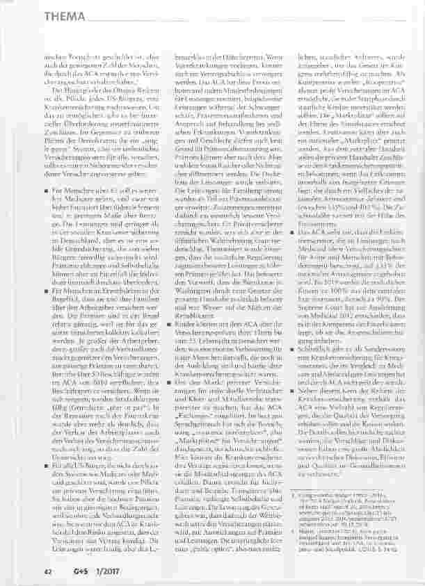 Vorschauseite 3: Bilanz „Obamacare“ und Gesundheitspolitik unter Trump