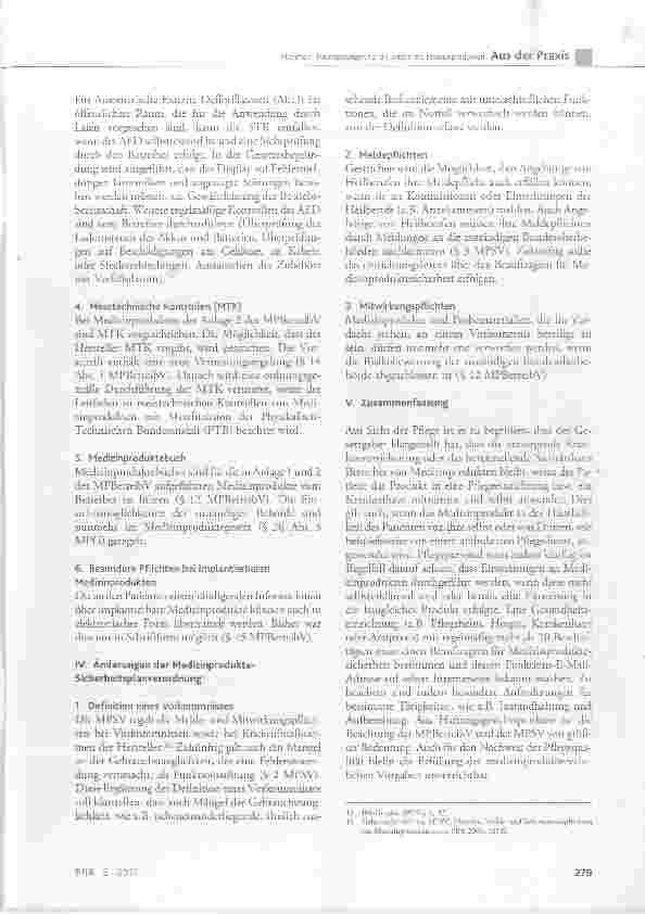 Vorschauseite 5: Neuregelungen für die Arbeit mit Medizinprodukten