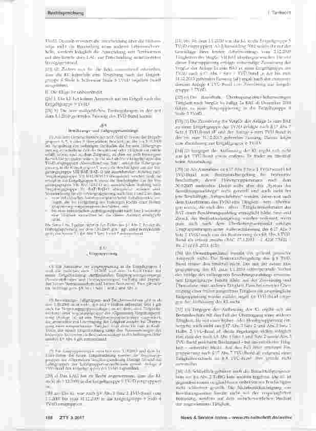 Vorschauseite 3: Eingruppierung - Klageänderung in der Revisionsinstanz