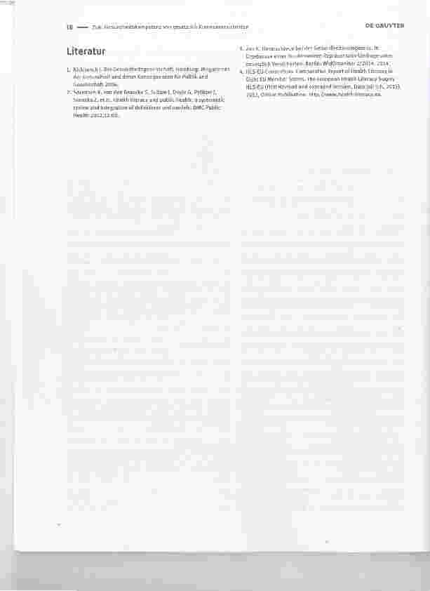 Vorschauseite 3: Gesundheitskompetenz von gesetzlich Krankenversicherten Health literacy of SHI insurees