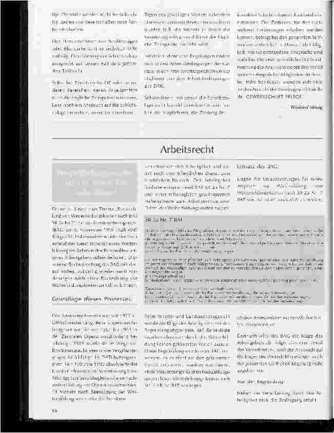 Vorschauseite 1: Arbeistrecht Weiterbildungskosten sind nicht in jedem Fall rückzahlbar!