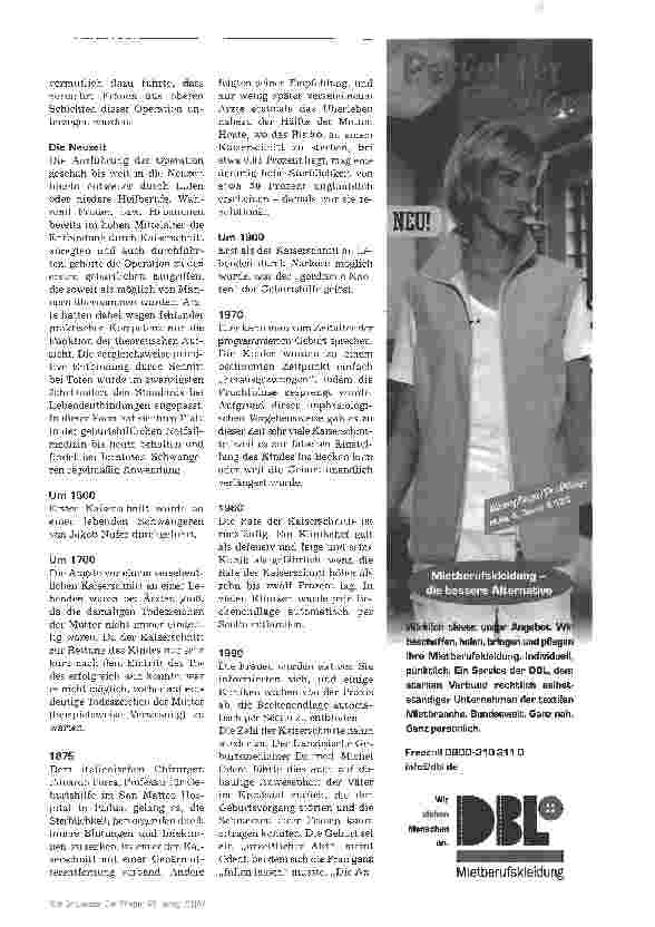 Vorschauseite 2: Die Sectio im Wandel der Zeit
