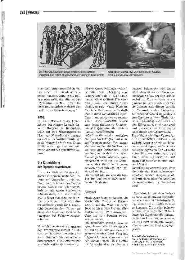 Vorschauseite 3: Die Sectio im Wandel der Zeit