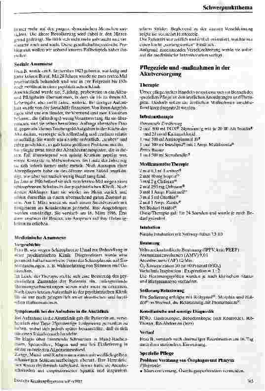 Vorschauseite 2: Die Pflege einer Patientin mit Intoxikation Vergiftung mit Essigsäure in suizidaler Absicht