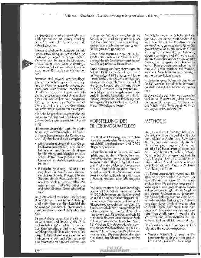 Vorschauseite 2: Qualitätssicherung in der praktischen Ausbildung