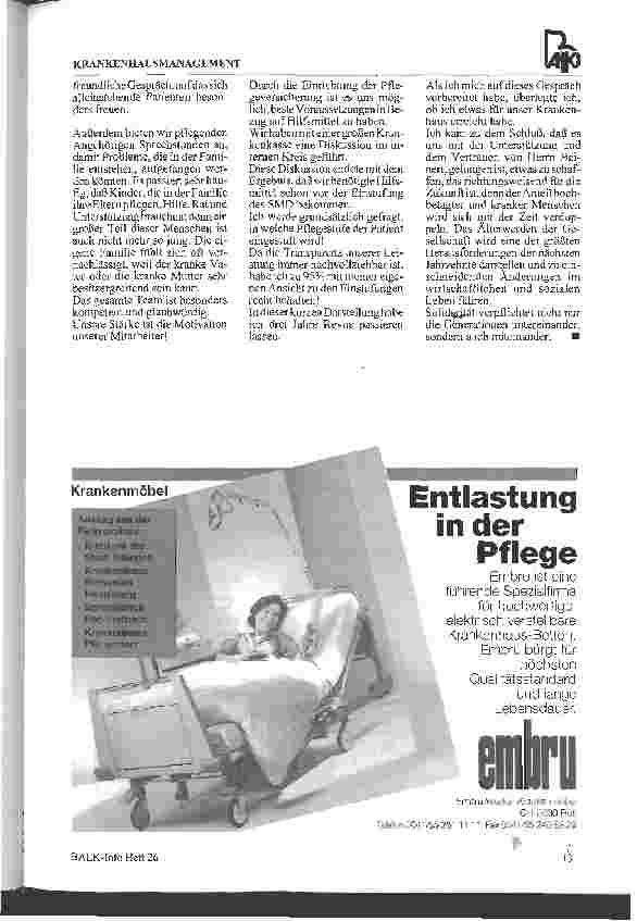 Vorschauseite 3: Sozialstation im Krankenhaus - Erfahrungsbericht -