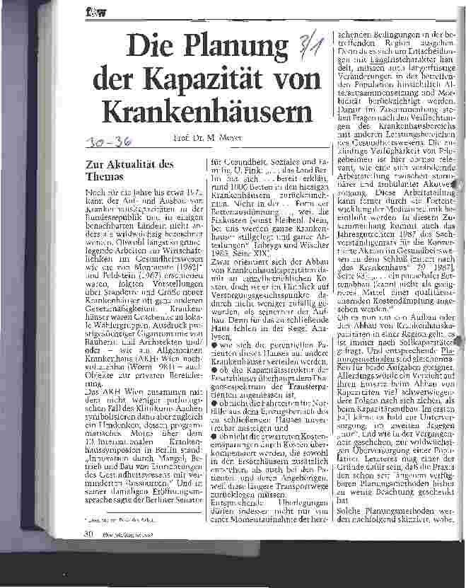Vorschauseite 1: Die Planung der Kapazität von Krankenhäusern