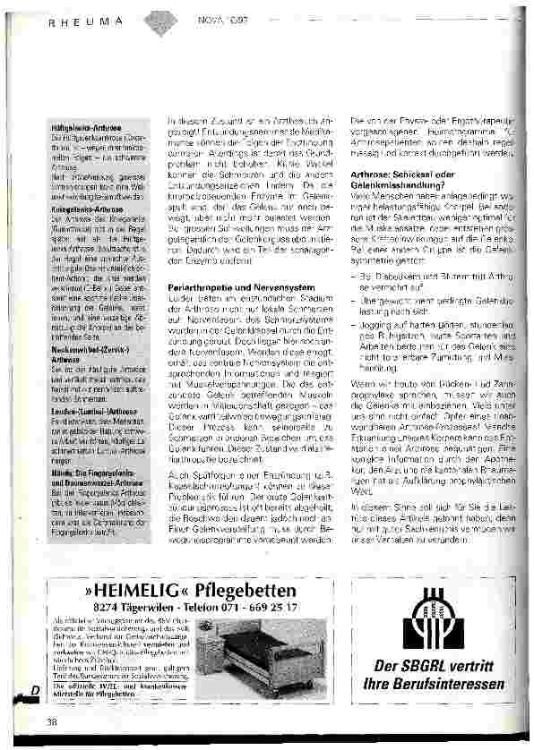 Vorschauseite 3: Arthrose Schicksal - Gelenkmißhandlung, oder beides?