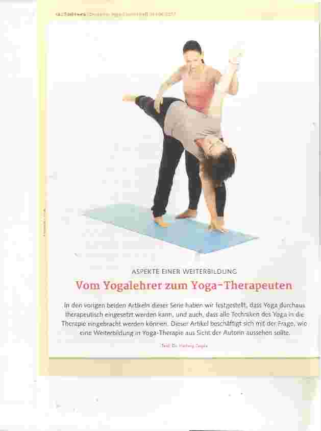 Vorschauseite 1: Vom Yogalehrer zum Yoga-Therapeuten
