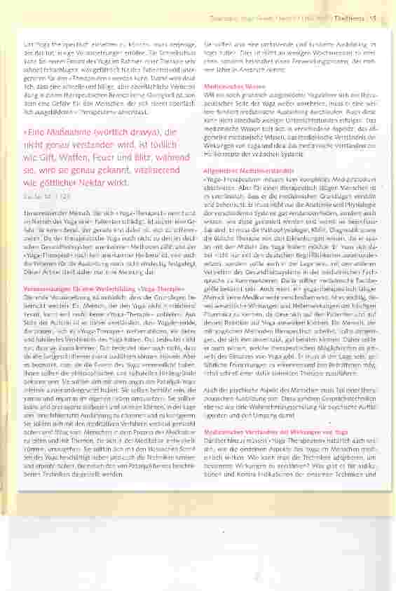 Vorschauseite 2: Vom Yogalehrer zum Yoga-Therapeuten