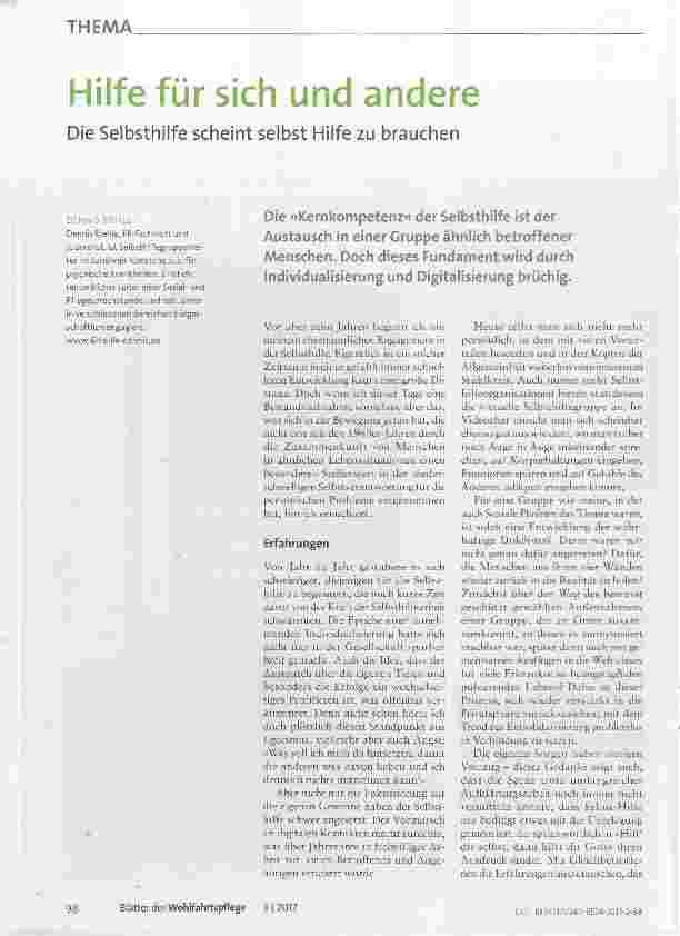 Vorschauseite 1: Hilfe für sich und andere