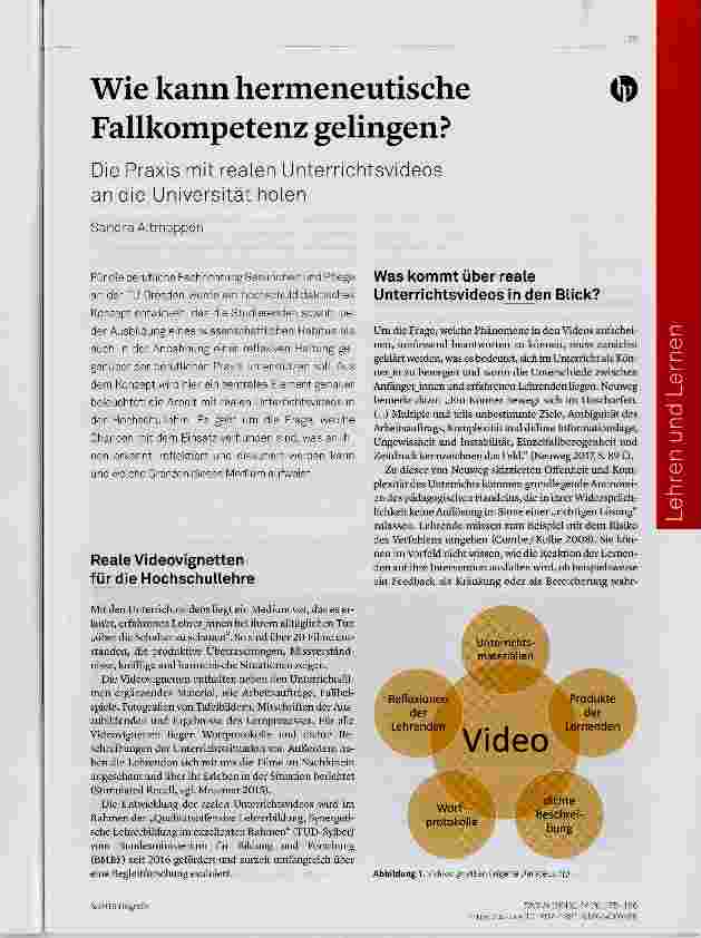 Vorschauseite 1: Wie kann hermeneutische Fallkompetenz gelingen?