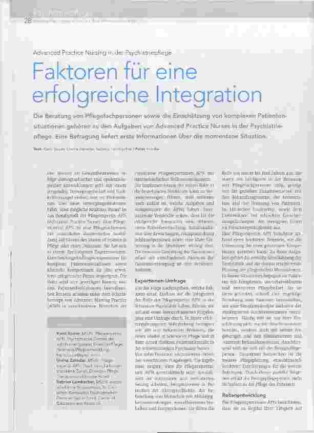 Vorschauseite 1: Faktoren für eine erfolgreiche Integration