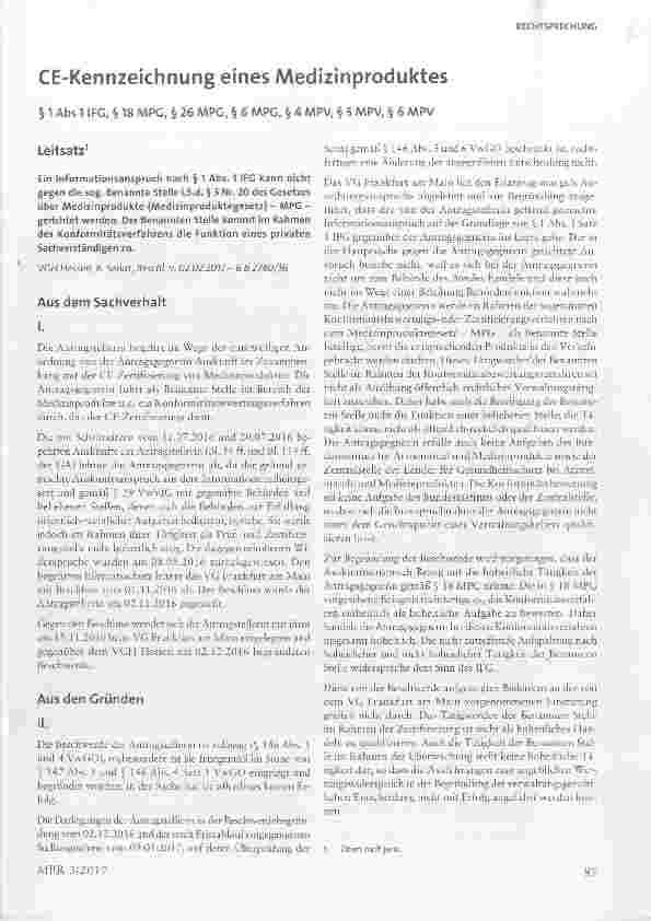 Vorschauseite 1: CE-Kennzeichnung eines AAedizinproduktes