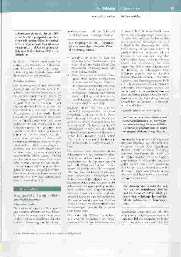 Vorschauseite 6: Anästhesie für die schwangere Patientin