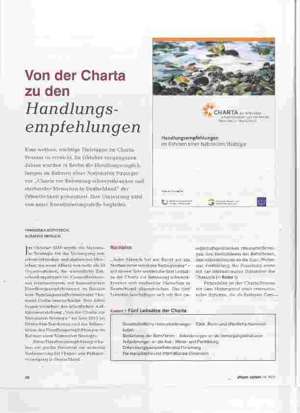 Vorschauseite 1: Von der Charta zu den Handlungsempfehlungen