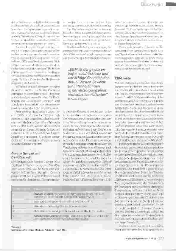 Vorschauseite 2: Evidence based medicine in der Wundbehandlung Hoffnung oder Illusion?