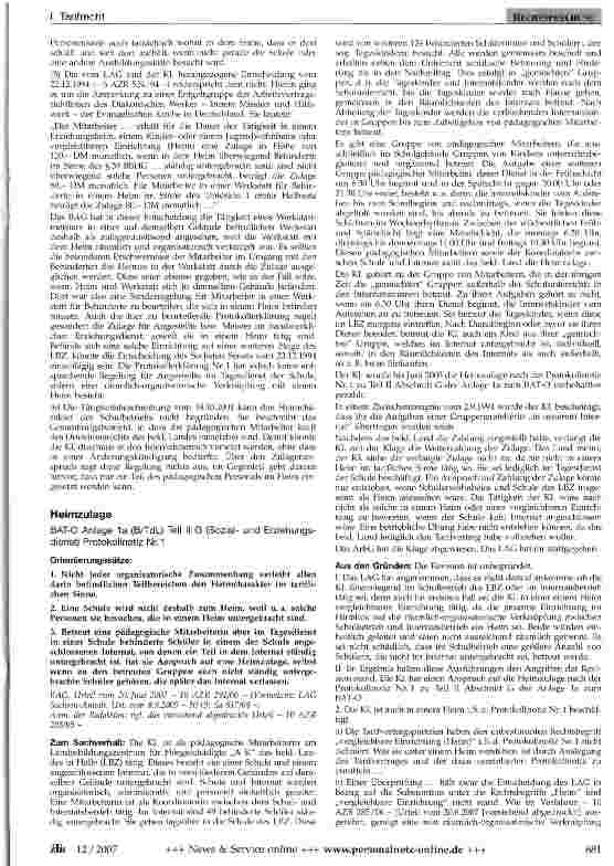 Vorschauseite 1: Heimzulage