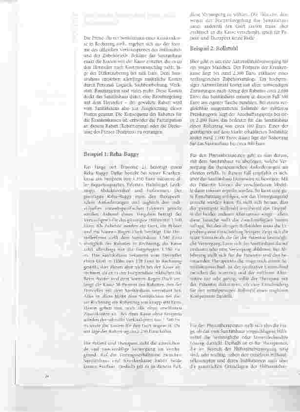 Vorschauseite 3: Der Festpreis bei Hilfsmitteln Gefahr für eine individuell angepaßte Versorgung
