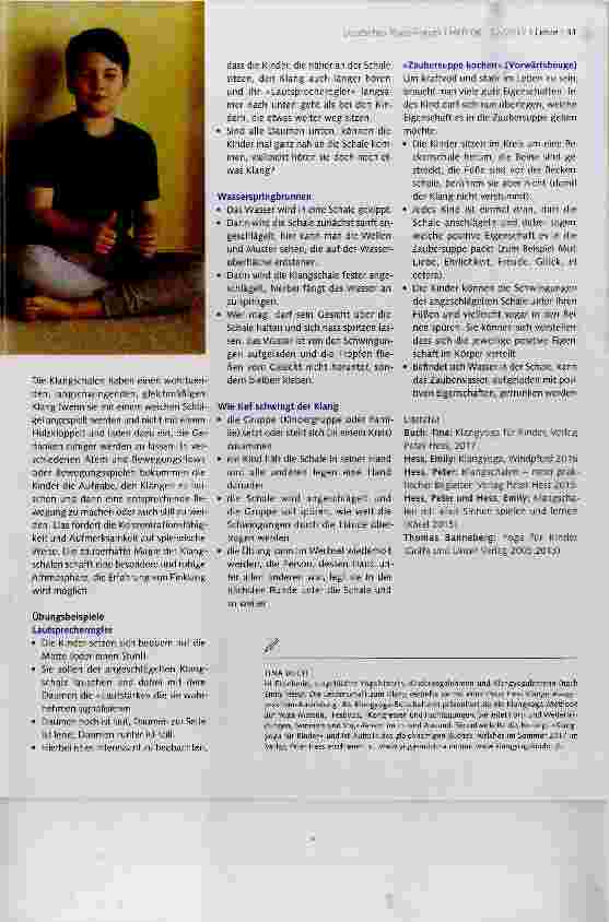 Vorschauseite 2: Wie der vielseitige Einsatz von Klangschalen den Kinderyoga-Unterricht bereichern kann
