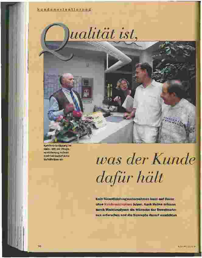 Vorschauseite 1: Qualität ist, was der Kunde dafür hält