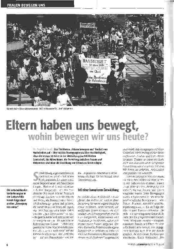 Vorschauseite 1: Eltern haben uns bewegt, wohin bewegen wir uns heute?