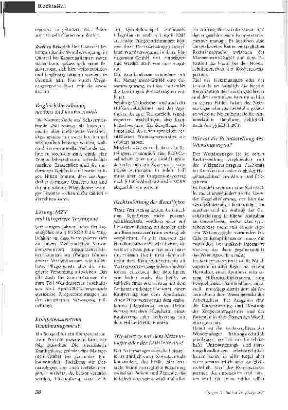 Vorschauseite 2: Rechtsfragen zum Wundmanagement