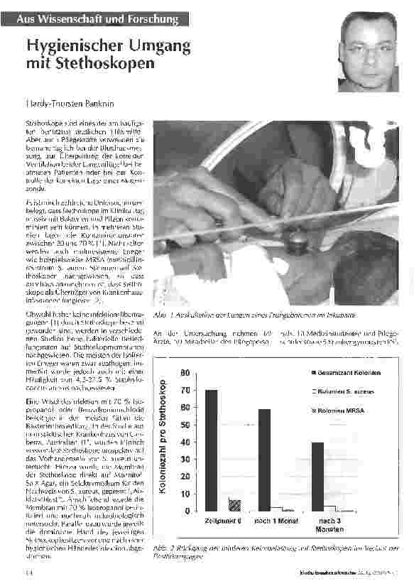 Vorschauseite 1: Hygienischer Umgang mit Stethoskopen