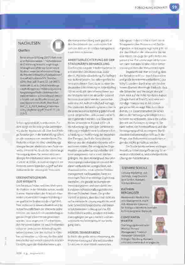 Vorschauseite 2: Elektronische PA: eine Brücke im Entlassmanagement