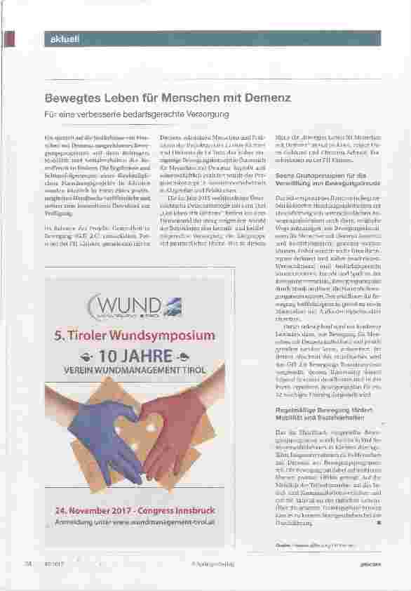 Vorschauseite 1: Bewegtes Leben für Menschen mit Demenz