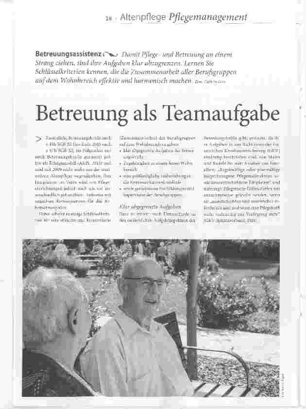 Vorschauseite 1: Betreuung als Teamaufgabe