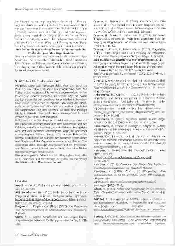 Vorschauseite 5: Warum Pflegende eine Fehlerkultur brauchen