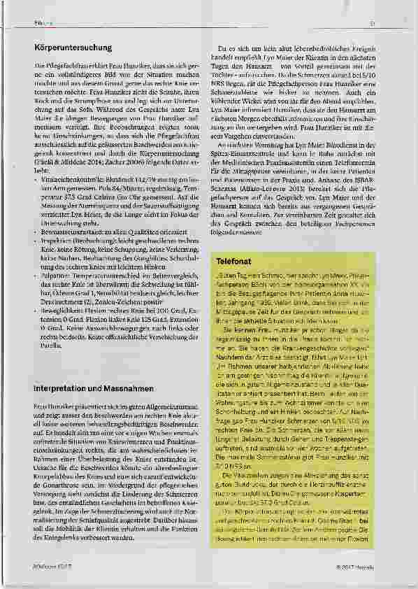 Vorschauseite 3: Einschätzung einer Schmerz-Situation Clinical Assessment Teil 4
