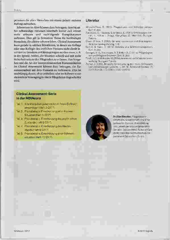 Vorschauseite 5: Einschätzung einer Schmerz-Situation Clinical Assessment Teil 4