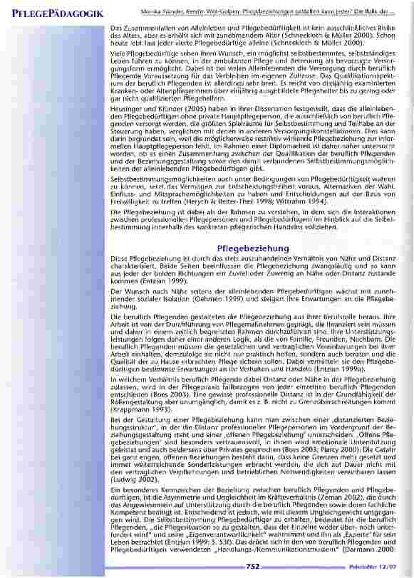 Vorschauseite 3: Pflegebeziehungen gestalten kann jeder?
