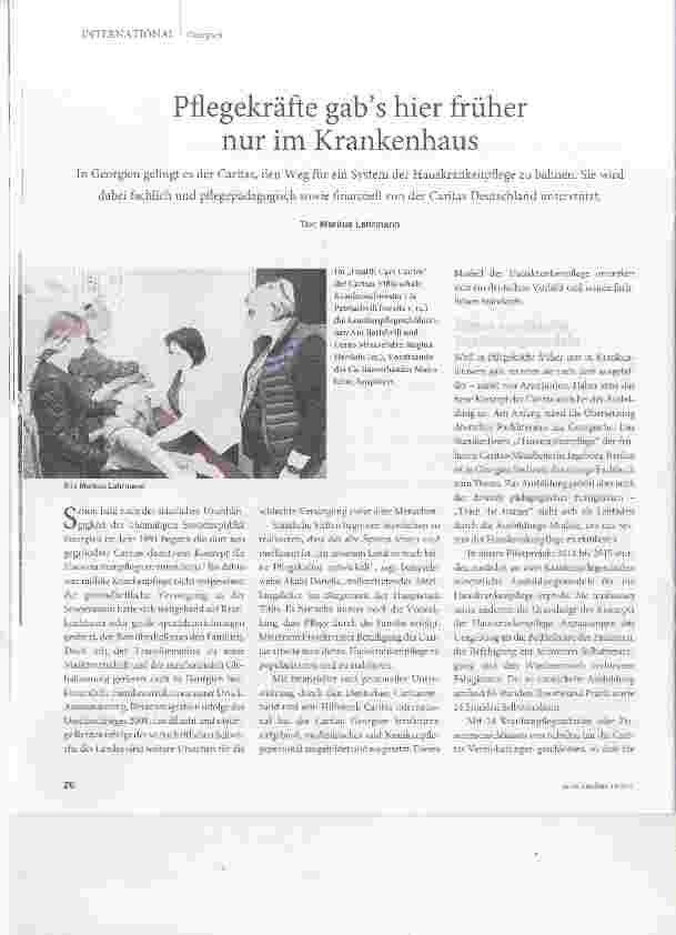 Vorschauseite 1: Pflegekräfte gab es hier früher nur im Krankenhaus