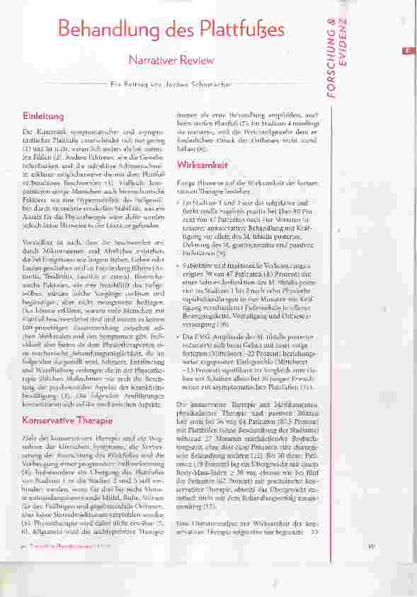 Vorschauseite 1: Behandlung des Plattfußes