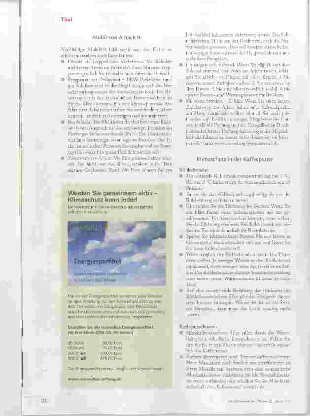 Vorschauseite 5: Aktiv für den Klimaschutz