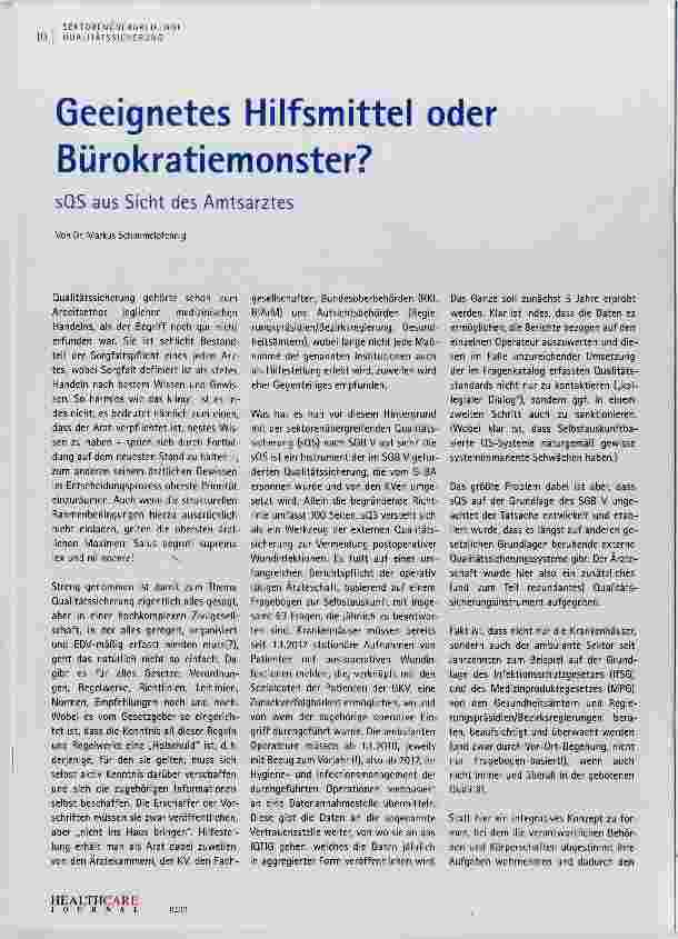 Vorschauseite 1: Geeignetes Hilfsmittel oder Bürokratiemonster?