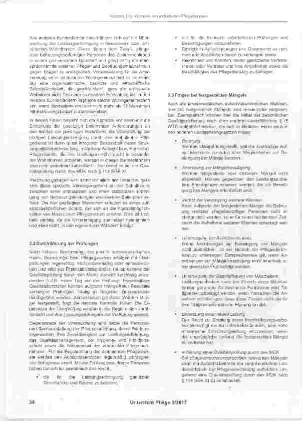 Vorschauseite 5: Kontrolle von ambulanten Pflegediensten