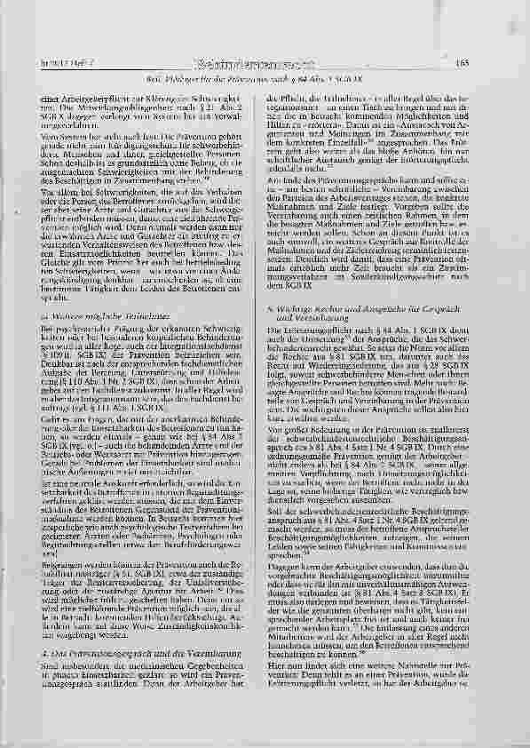 Vorschauseite 3: Plädoyer für die Prävention nach § 84 Abs. 1 SGB IX
