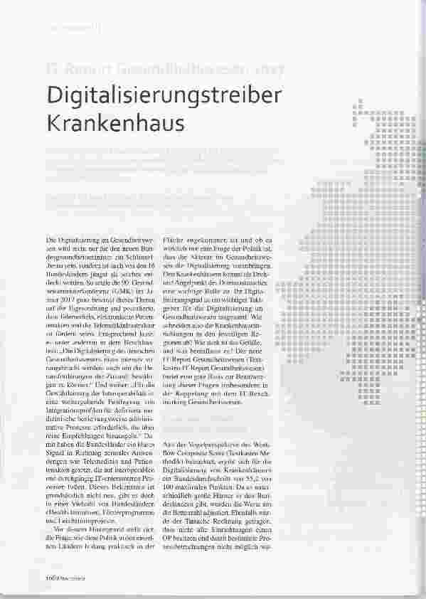 Vorschauseite 1: Digitalisierungstreiber Krankenhaus