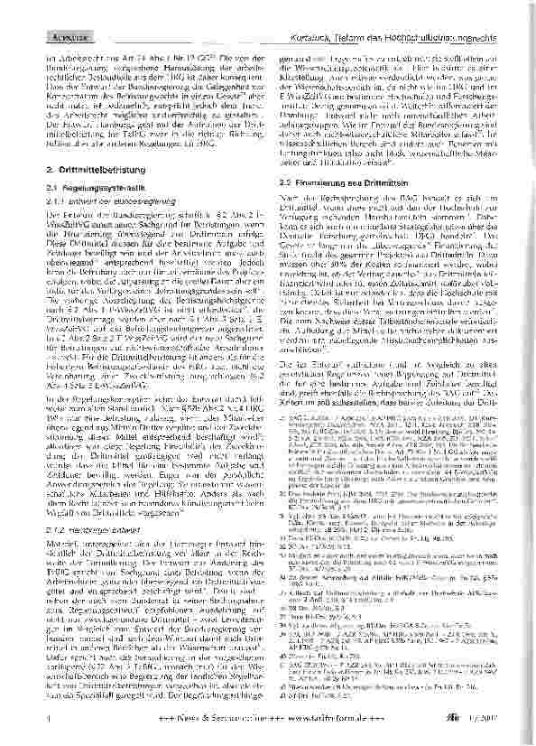 Vorschauseite 3: Reform des Hochschulbefristungsrechts - Entwurf eines Wissenschaftszeitvertragsgesetzes