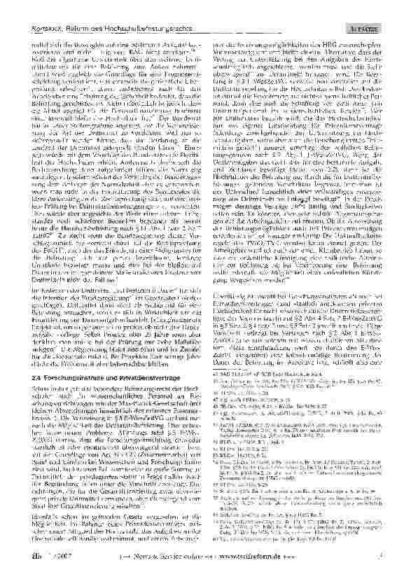 Vorschauseite 4: Reform des Hochschulbefristungsrechts - Entwurf eines Wissenschaftszeitvertragsgesetzes