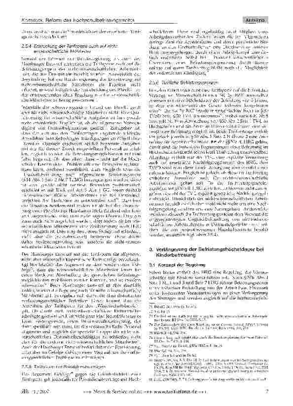 Vorschauseite 6: Reform des Hochschulbefristungsrechts - Entwurf eines Wissenschaftszeitvertragsgesetzes