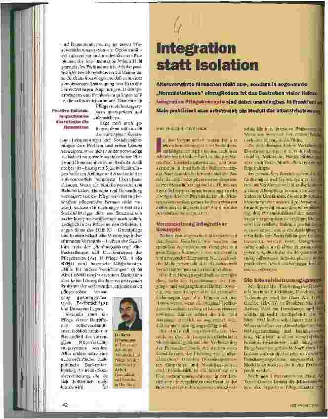 Vorschauseite 1: Integration statt Isolation