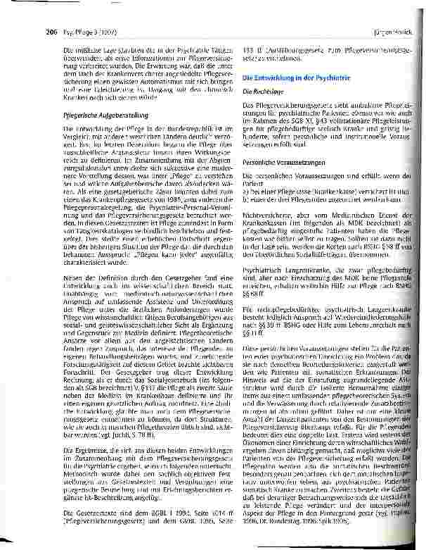Vorschauseite 2: Die Pflegeversicherung in der Psychiatrie